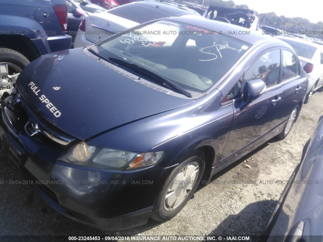 JHMFA36247S010030 - 2007 HONDA CIVIC HYBRID GRAY photo 2