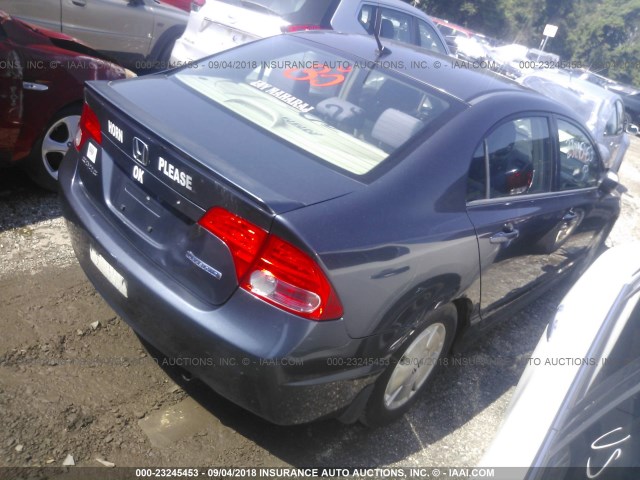 JHMFA36247S010030 - 2007 HONDA CIVIC HYBRID GRAY photo 4