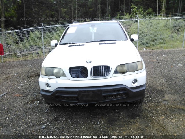 5UXFB33523LH41395 - 2003 BMW X5 4.4I WHITE photo 6