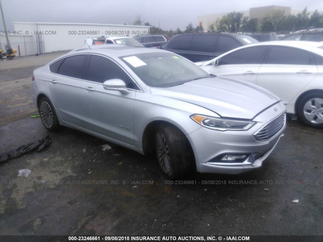 3FA6P0RU0HR323199 - 2017 FORD FUSION TITANIUM HEV SILVER photo 1