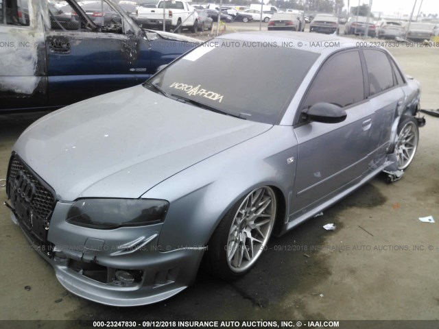 WUARU98E67N905617 - 2007 AUDI RS4 QUATTRO SILVER photo 2