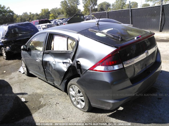 JHMZE2H76DS005010 - 2013 HONDA INSIGHT EX GRAY photo 3