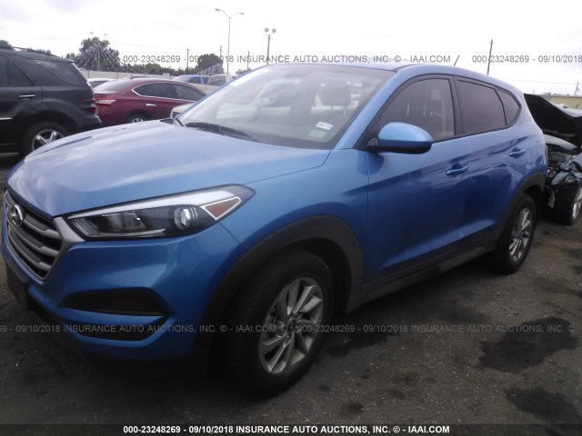 KM8J23A42HU487090 - 2017 HYUNDAI TUCSON SE BLUE photo 2