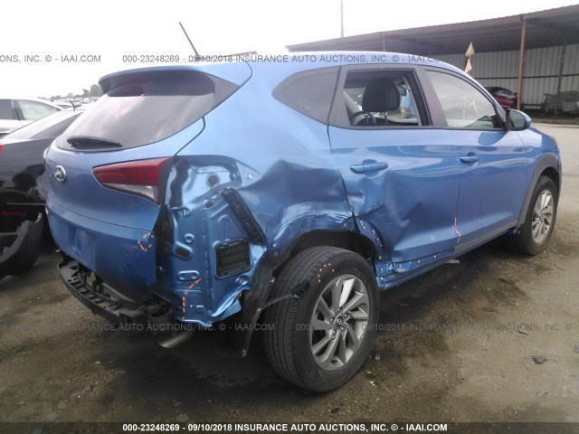 KM8J23A42HU487090 - 2017 HYUNDAI TUCSON SE BLUE photo 4