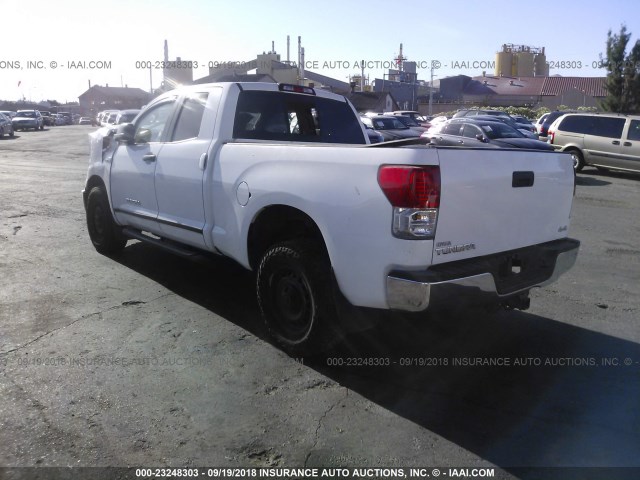 5TFUY5F13AX147297 - 2010 TOYOTA TUNDRA DOUBLE CAB SR5 WHITE photo 3