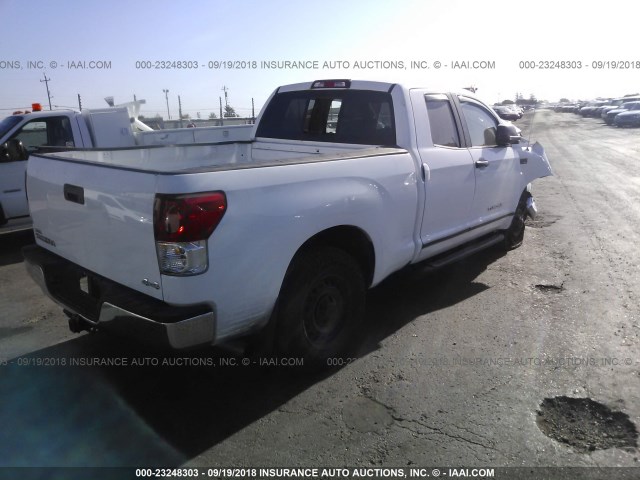 5TFUY5F13AX147297 - 2010 TOYOTA TUNDRA DOUBLE CAB SR5 WHITE photo 4