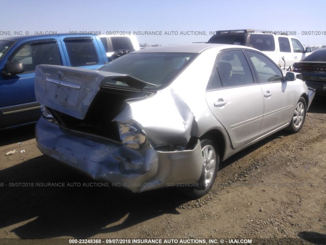 4T1BE32K12U074352 - 2002 TOYOTA CAMRY LE/XLE/SE SILVER photo 4