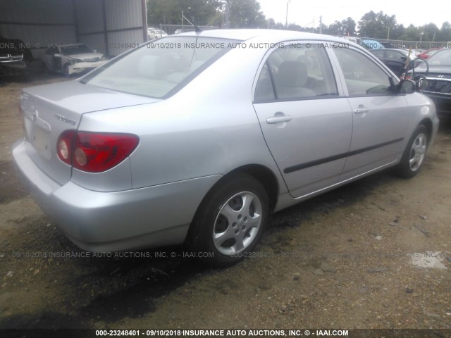 1NXBR32EX8Z042331 - 2008 TOYOTA COROLLA CE/LE/S SILVER photo 4