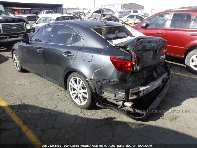 JTHBE262072009891 - 2007 LEXUS IS 350 GRAY photo 3