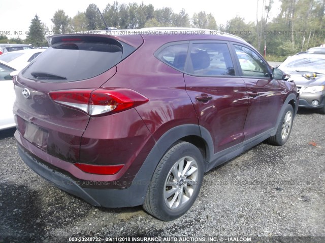 KM8J33A41GU210829 - 2016 HYUNDAI TUCSON LIMITED/SPORT AND ECO/SE RED photo 4