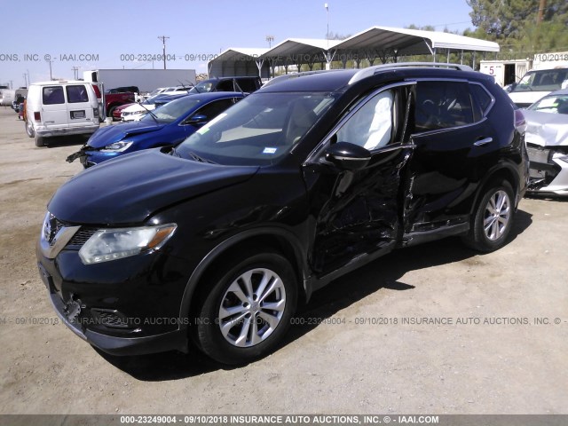 5N1AT2MT8EC802812 - 2014 NISSAN ROGUE S/SL/SV BLACK photo 2