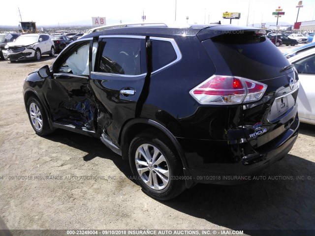 5N1AT2MT8EC802812 - 2014 NISSAN ROGUE S/SL/SV BLACK photo 3