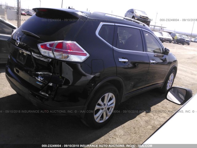 5N1AT2MT8EC802812 - 2014 NISSAN ROGUE S/SL/SV BLACK photo 4