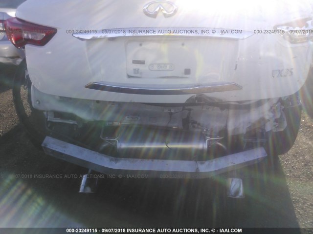 JN8AS1MU7BM111274 - 2011 INFINITI FX35 WHITE photo 6