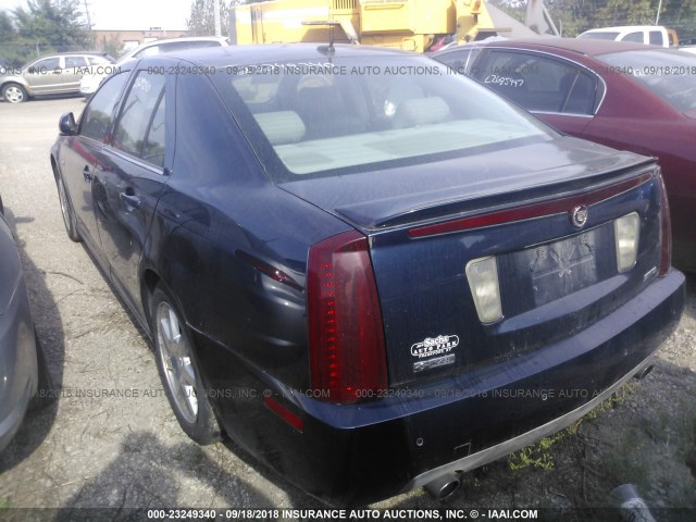 1G6DC67A750141944 - 2005 CADILLAC STS BLUE photo 3