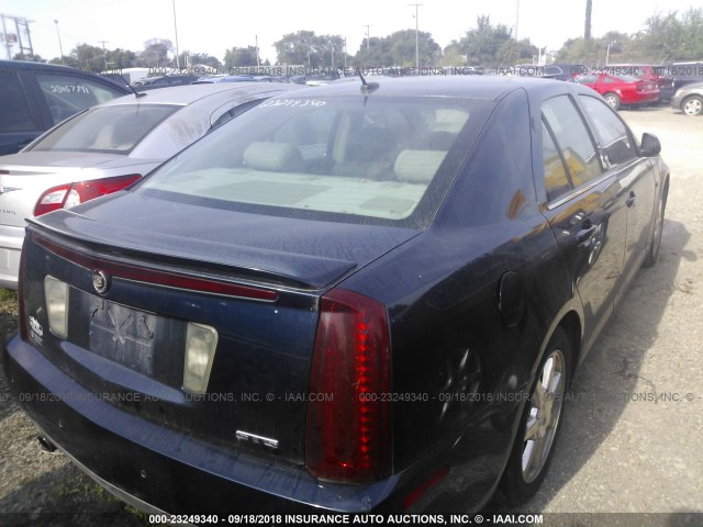 1G6DC67A750141944 - 2005 CADILLAC STS BLUE photo 4
