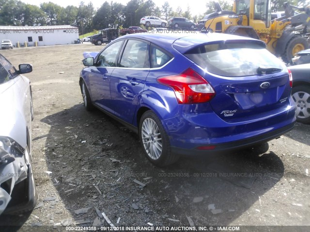 1FADP3N22EL204643 - 2014 FORD FOCUS TITANIUM BLUE photo 3