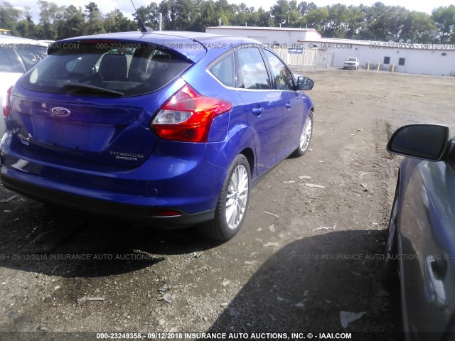 1FADP3N22EL204643 - 2014 FORD FOCUS TITANIUM BLUE photo 4