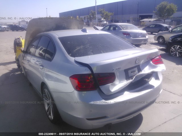 WBA3D5C58EKX97192 - 2014 BMW 328 D/XDRIVE ვერცხლისფერი ფოტო 3