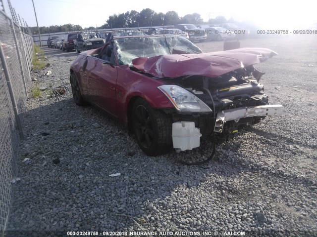 JN1AZ36A65M753630 - 2005 NISSAN 350Z ROADSTER RED photo 1