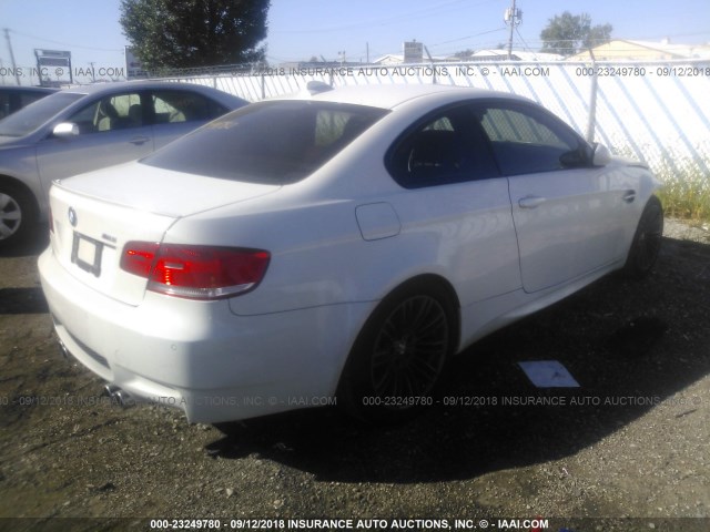 WBSWD93529P361933 - 2009 BMW M3 WHITE photo 4