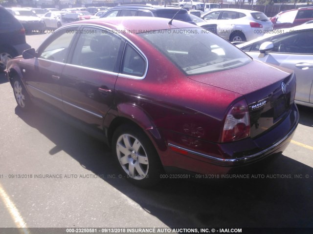 WVWRH63B82P449890 - 2002 VOLKSWAGEN PASSAT GLX 栗色 照片 3