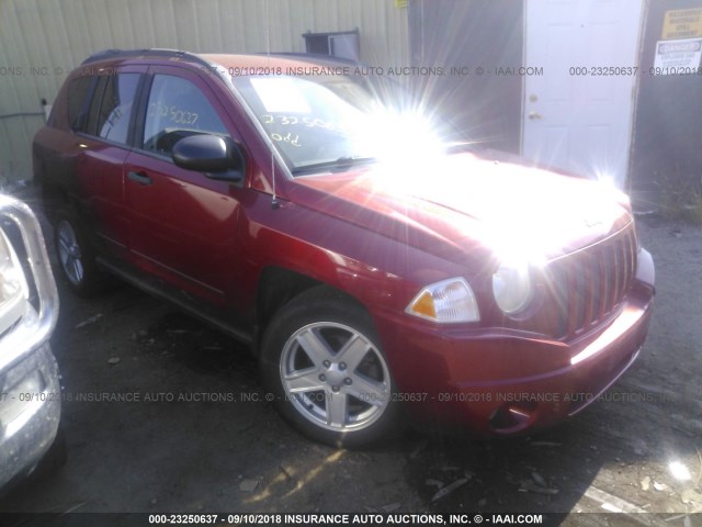 1J8FF47WX8D639798 - 2008 JEEP COMPASS SPORT RED photo 1