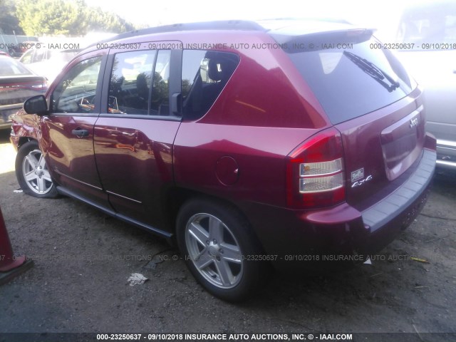 1J8FF47WX8D639798 - 2008 JEEP COMPASS SPORT RED photo 3