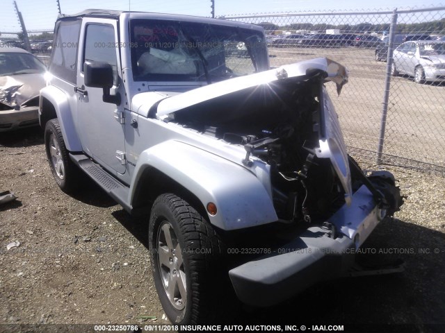 1J4FA54188L542202 - 2008 JEEP WRANGLER SAHARA SILVER photo 1