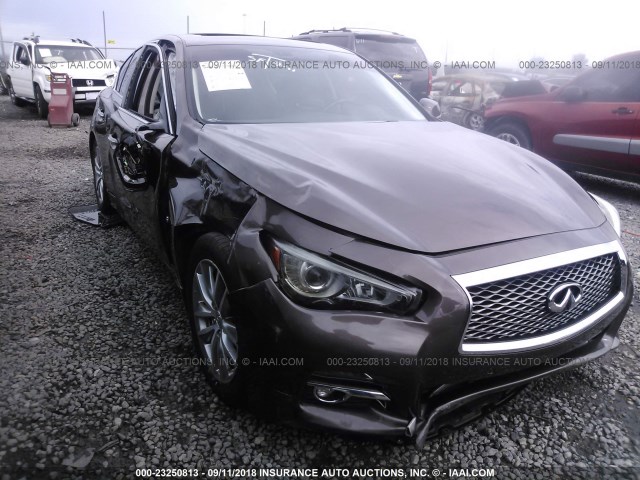 JN1BV7AP9EM676870 - 2014 INFINITI Q50 PREMIUM/SPORT BROWN photo 6