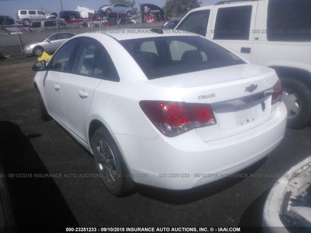 1G1PA5SG1F7278482 - 2015 CHEVROLET CRUZE LS WHITE photo 3