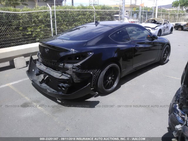 KMHHU6KH4CU073944 - 2012 HYUNDAI GENESIS COUPE 3.8L BLACK photo 4