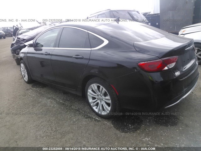 1C3CCCAB0FN751993 - 2015 CHRYSLER 200 LIMITED BLACK photo 3