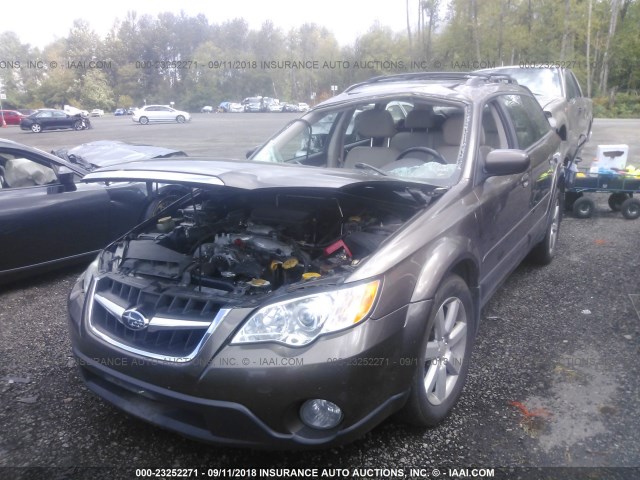 4S4BP62C487306311 - 2008 SUBARU OUTBACK 2.5I LIMITED BROWN photo 2