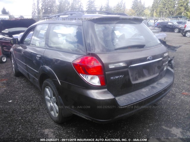 4S4BP62C487306311 - 2008 SUBARU OUTBACK 2.5I LIMITED BROWN photo 3