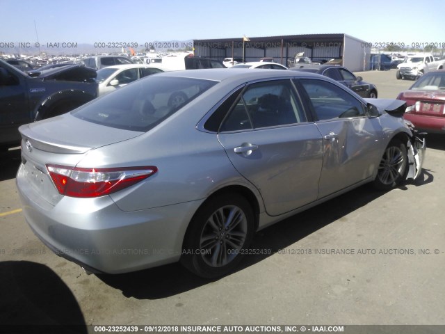 4T1BF1FK8GU188206 - 2016 TOYOTA CAMRY LE/XLE/SE/XSE SILVER photo 4