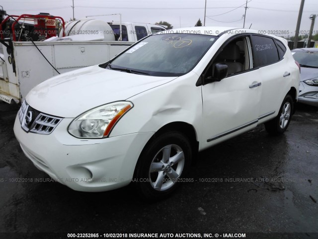 JN8AS5MT8CW288811 - 2012 NISSAN ROGUE S/SV WHITE photo 2