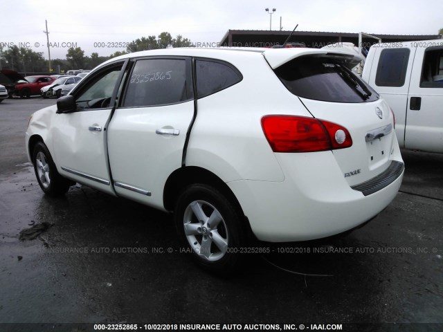 JN8AS5MT8CW288811 - 2012 NISSAN ROGUE S/SV WHITE photo 3