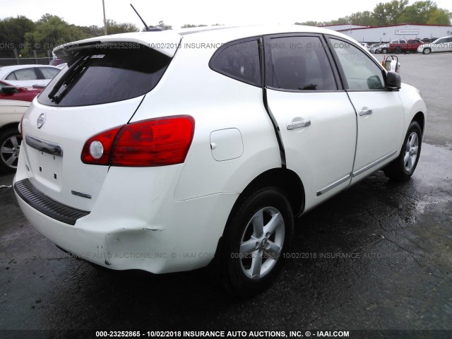 JN8AS5MT8CW288811 - 2012 NISSAN ROGUE S/SV WHITE photo 4