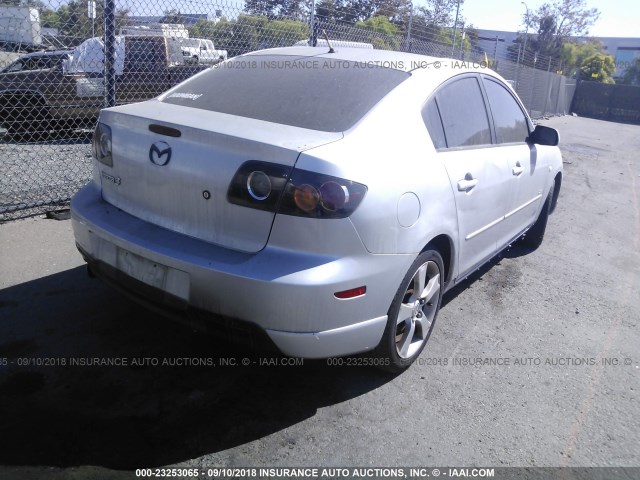 JM1BK123141165748 - 2004 MAZDA 3 S SILVER photo 4