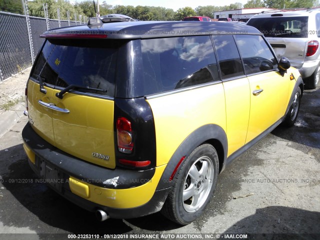 WMWML33579TN69227 - 2009 MINI COOPER CLUBMAN YELLOW photo 4