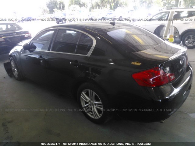 JN1DV6AP5CM700517 - 2012 INFINITI G25 JOURNEY BLACK photo 3