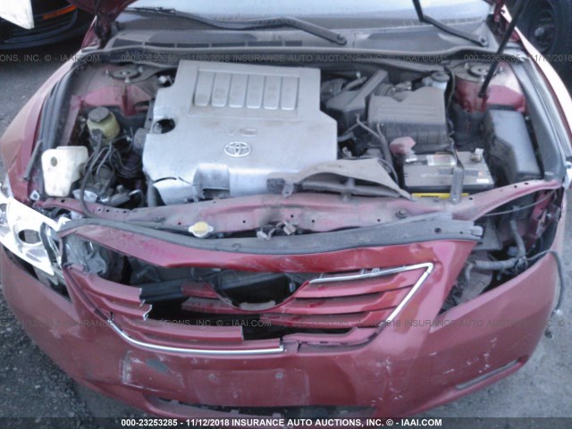 4T1BK46K59U077273 - 2009 TOYOTA CAMRY SE/LE/XLE RED photo 10