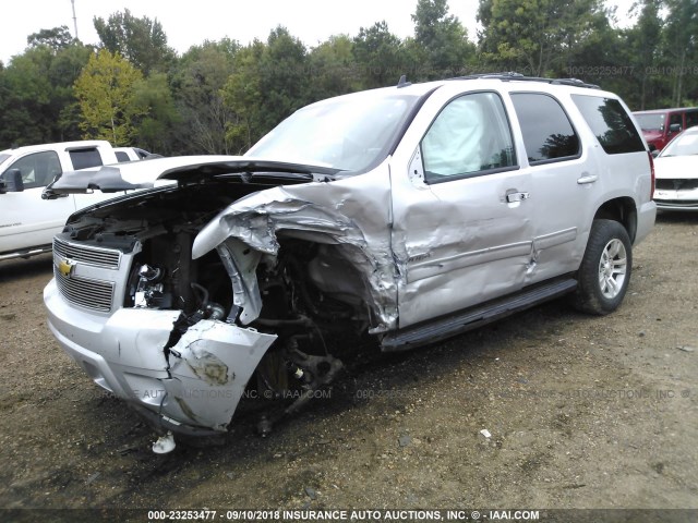 1GNSKBE07DR349978 - 2013 CHEVROLET TAHOE K1500 LT SILVER photo 2