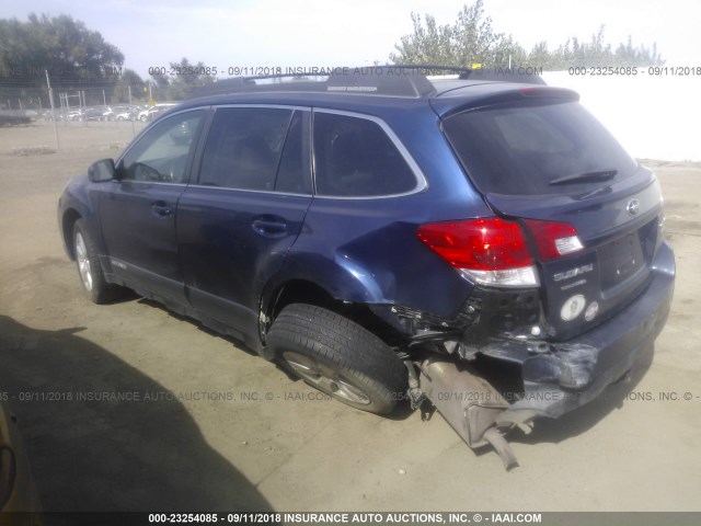 4S4BRBCC6A3336862 - 2010 SUBARU OUTBACK 2.5I PREMIUM Dark Blue photo 3