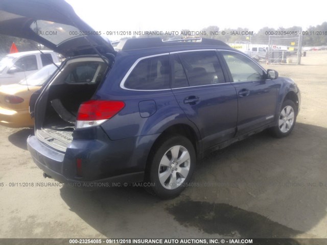 4S4BRBCC6A3336862 - 2010 SUBARU OUTBACK 2.5I PREMIUM Dark Blue photo 4