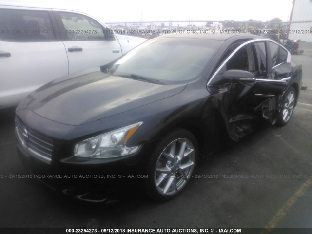 1N4AA5AP5AC801152 - 2010 NISSAN MAXIMA S/SV BLACK photo 2