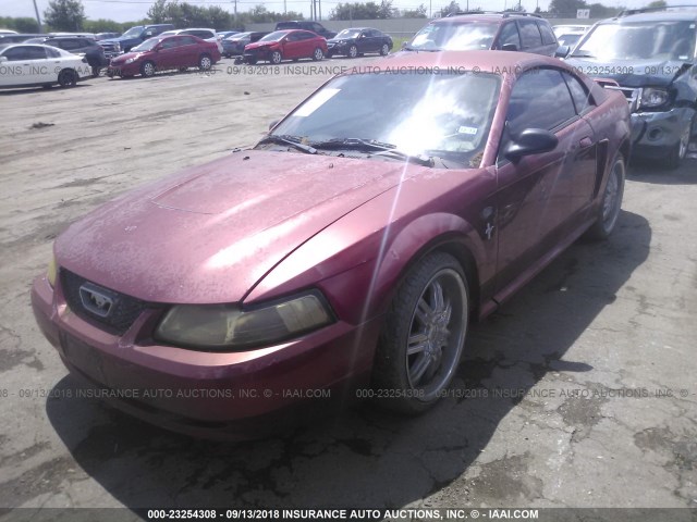 1FAFP40433F308609 - 2003 FORD MUSTANG RED photo 2