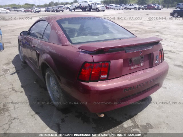 1FAFP40433F308609 - 2003 FORD MUSTANG RED photo 3