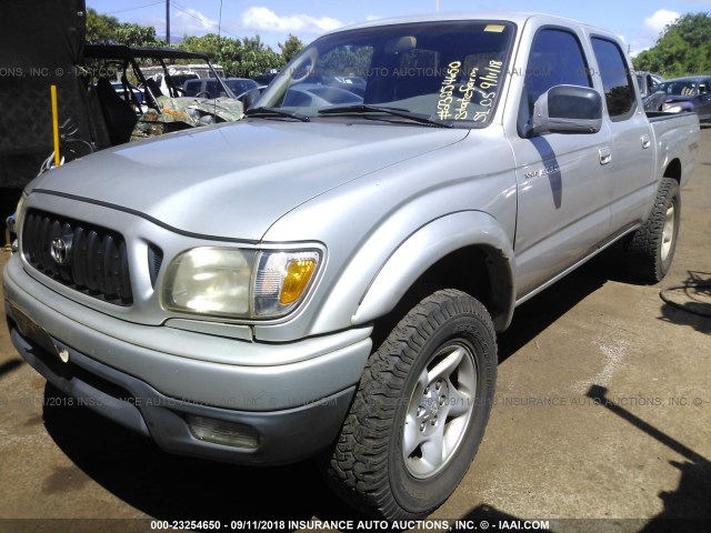 5TEHN72N42Z014265 - 2002 TOYOTA TACOMA DOUBLE CAB 银色 照片 2